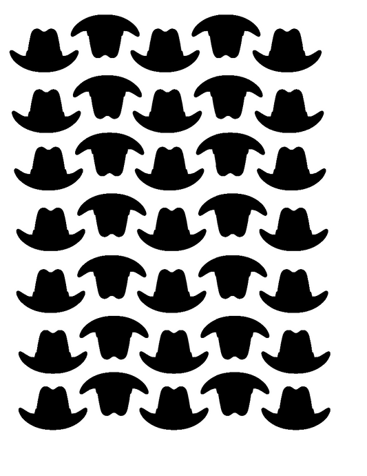 Cowboy Hat Die-Cut Sticker Decals
