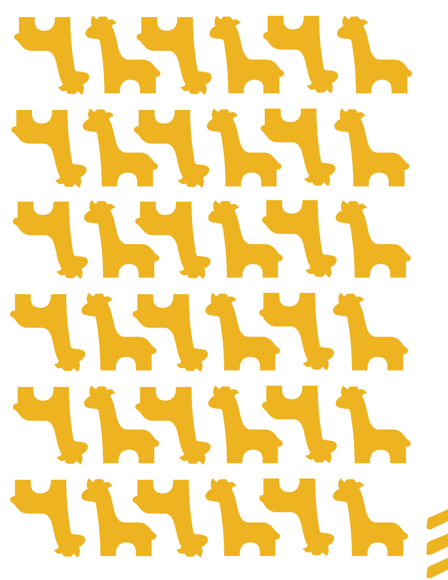 Giraffe Die-Cut Sticker Decals