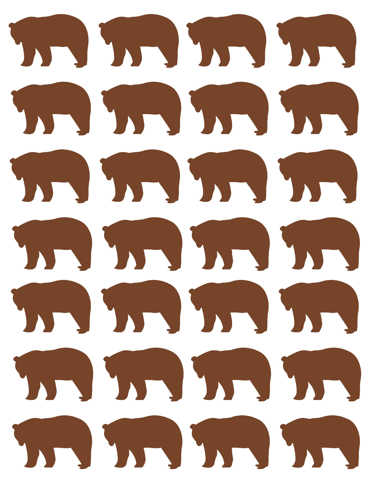 Grizzly Bear Die-Cut Sticker Decals