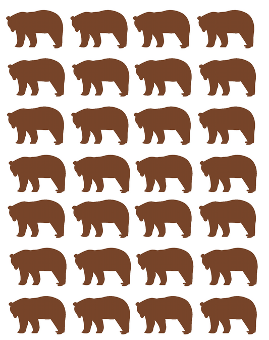 Grizzly Bear Die-Cut Sticker Decals