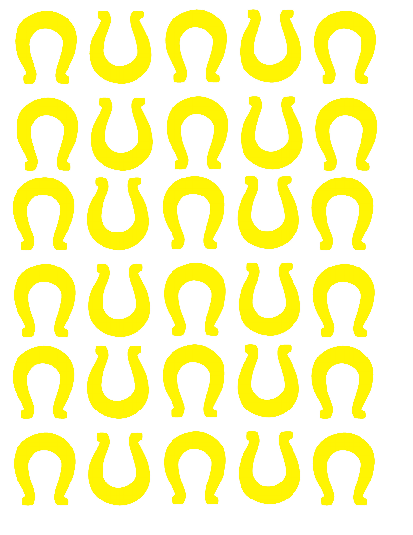 Horseshoe Die-Cut Sticker Decals