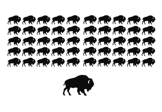 Buffalo Die-Cut Sticker Decals