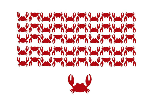 Crab Die-Cut Sticker Decals