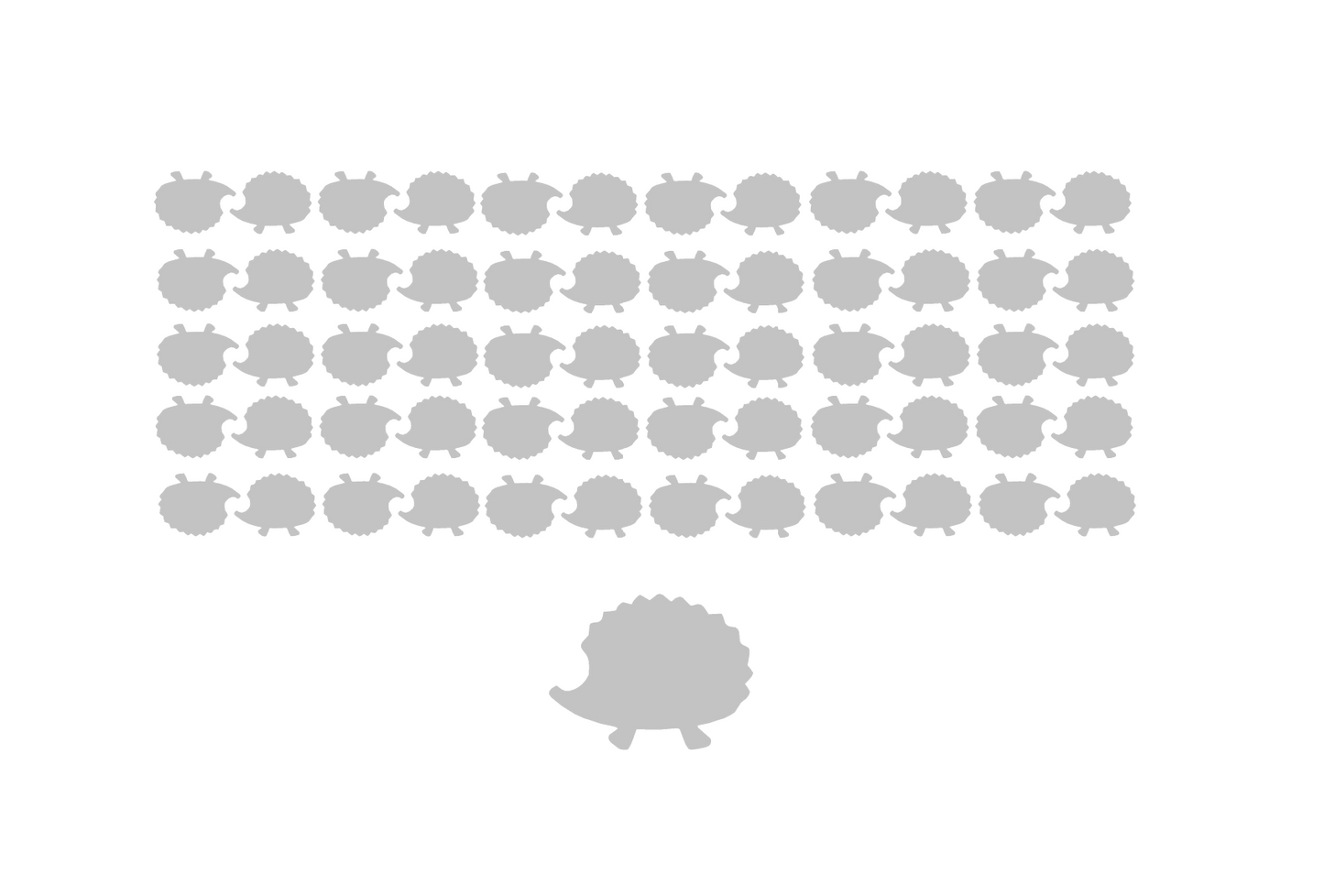 Hedgehog Die-Cut Sticker Decals