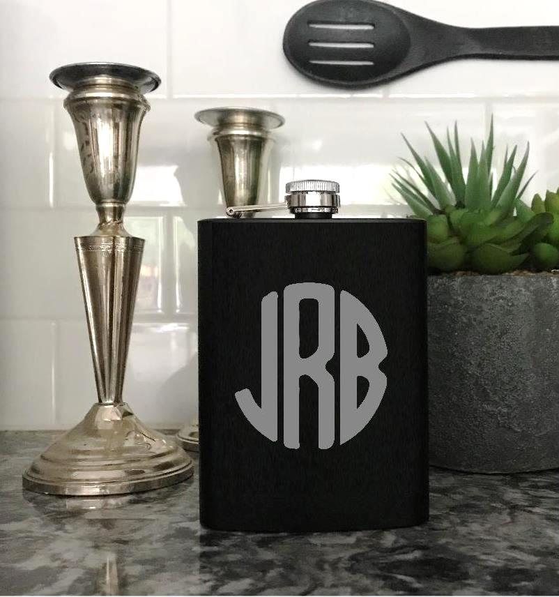 Monogrammed Flask