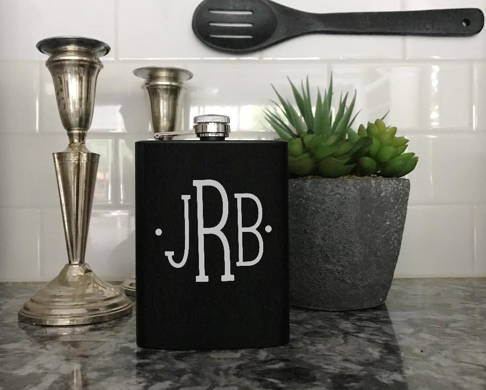 Monogrammed Flask