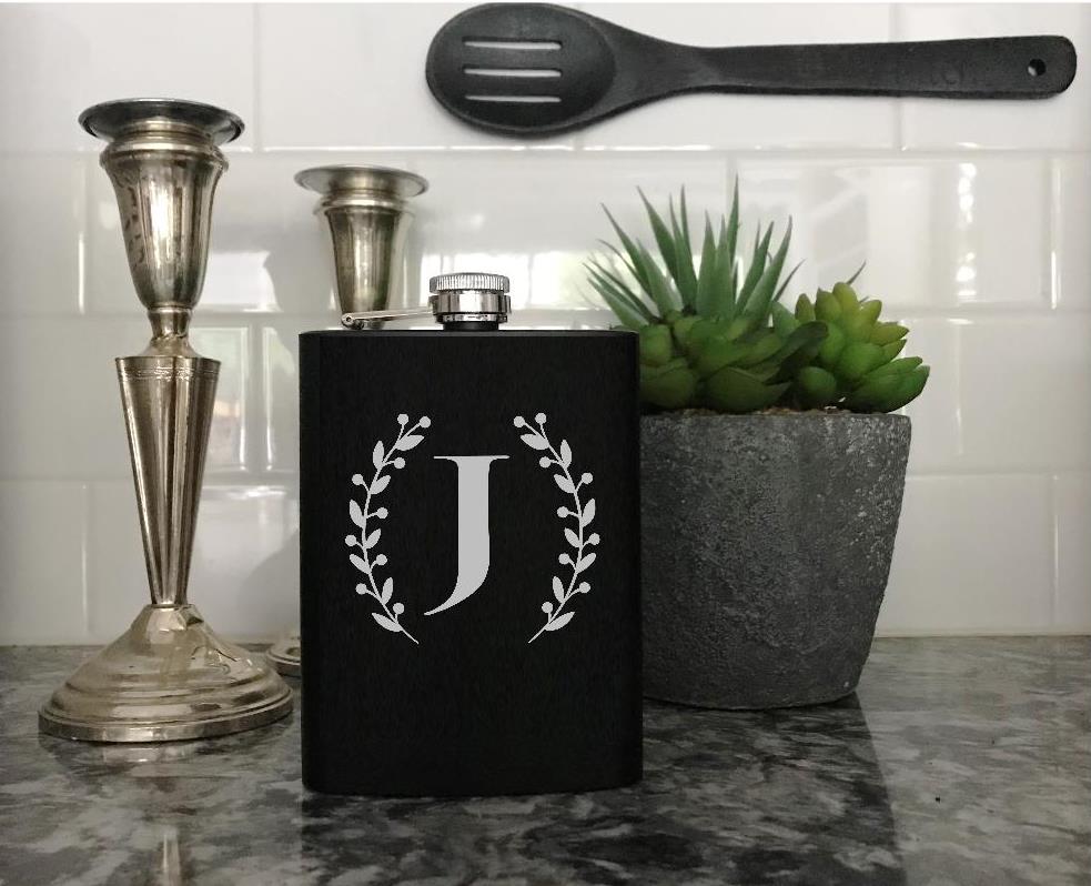 Monogrammed Flask