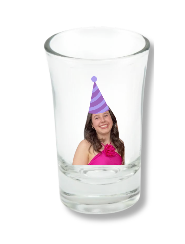 21st Birthday Photo Shot Glass Souvenir