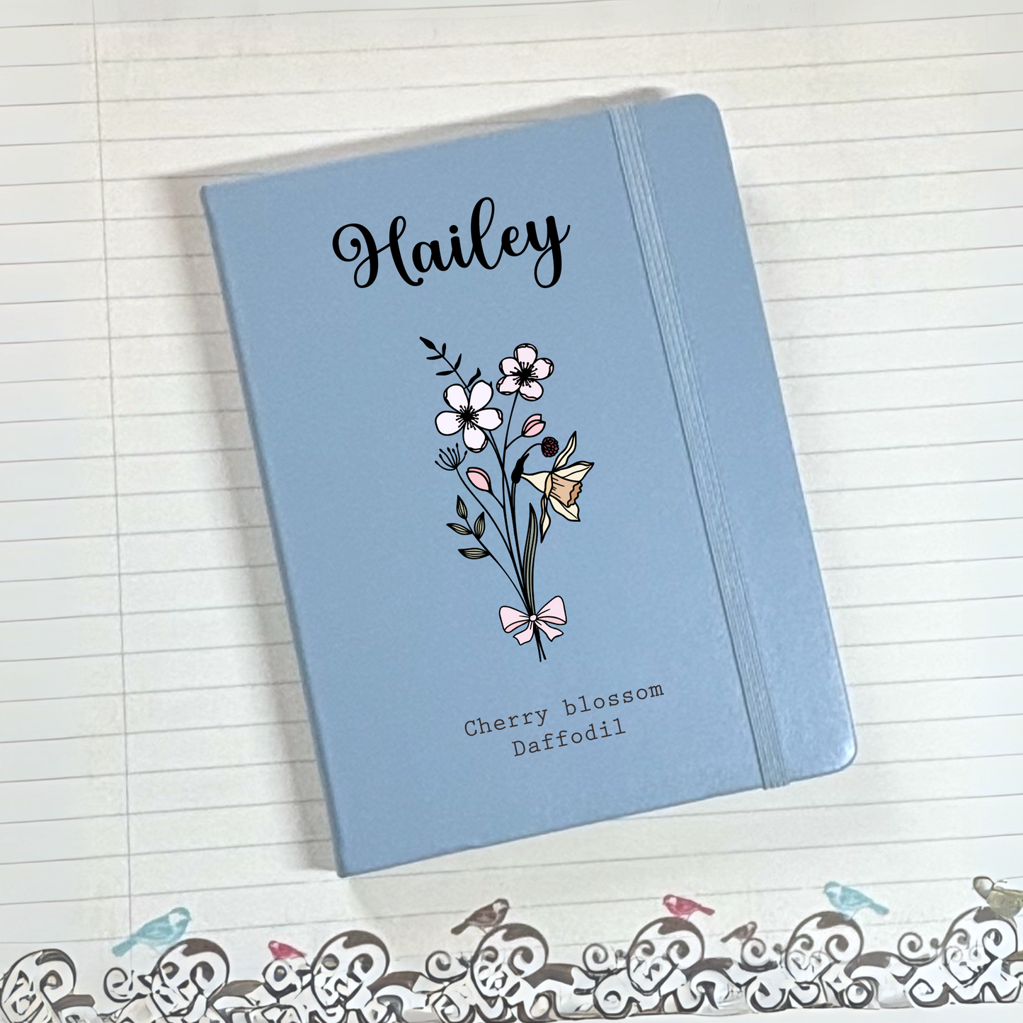 Birth Month Flower Design Journal