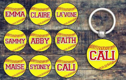 Softball Keychains