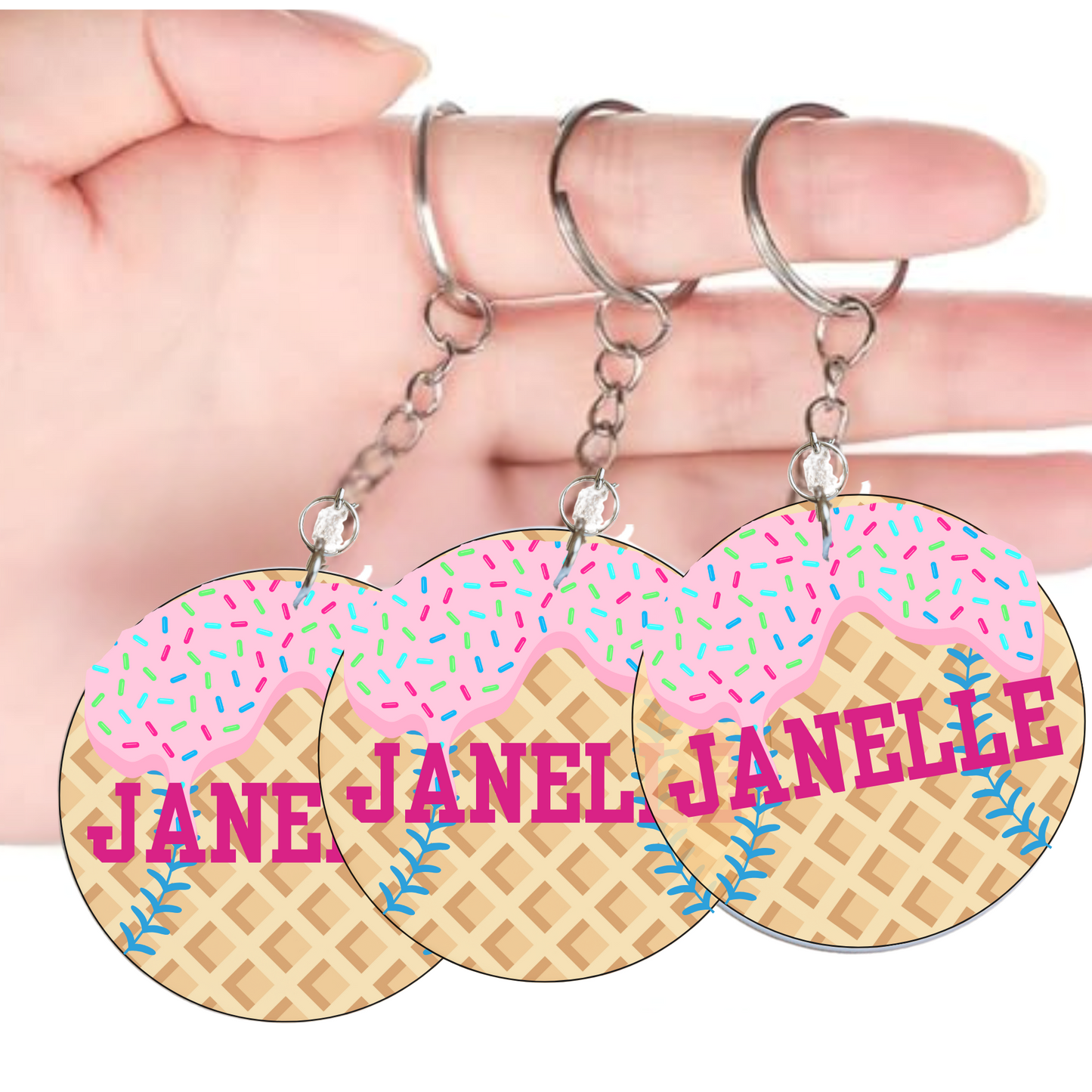 Personalized Sports Drip Keychains