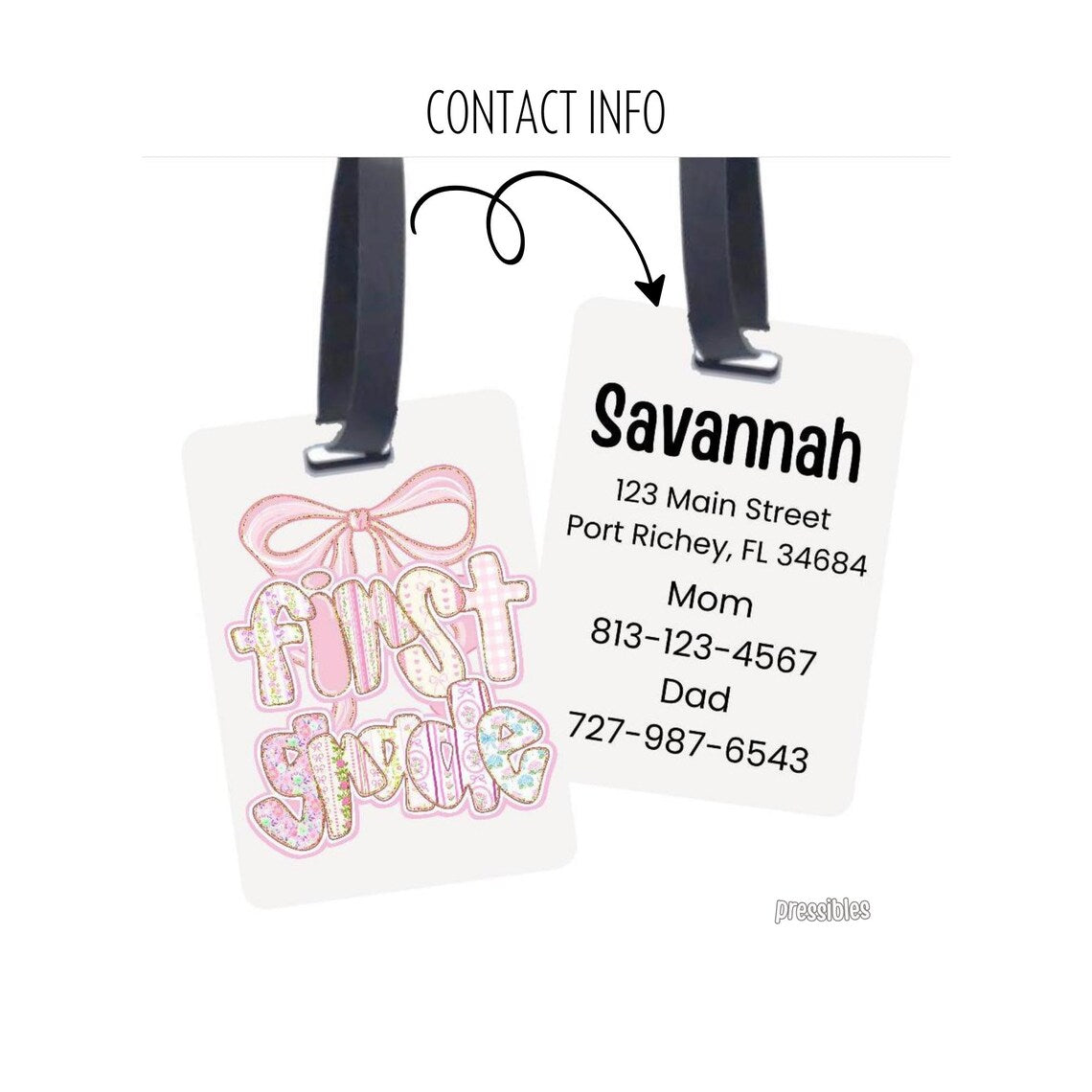 Personalized School Bag Tags