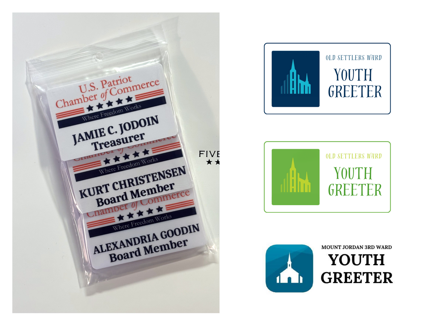 Custom PVC Magnetic Name Badge 3x2"