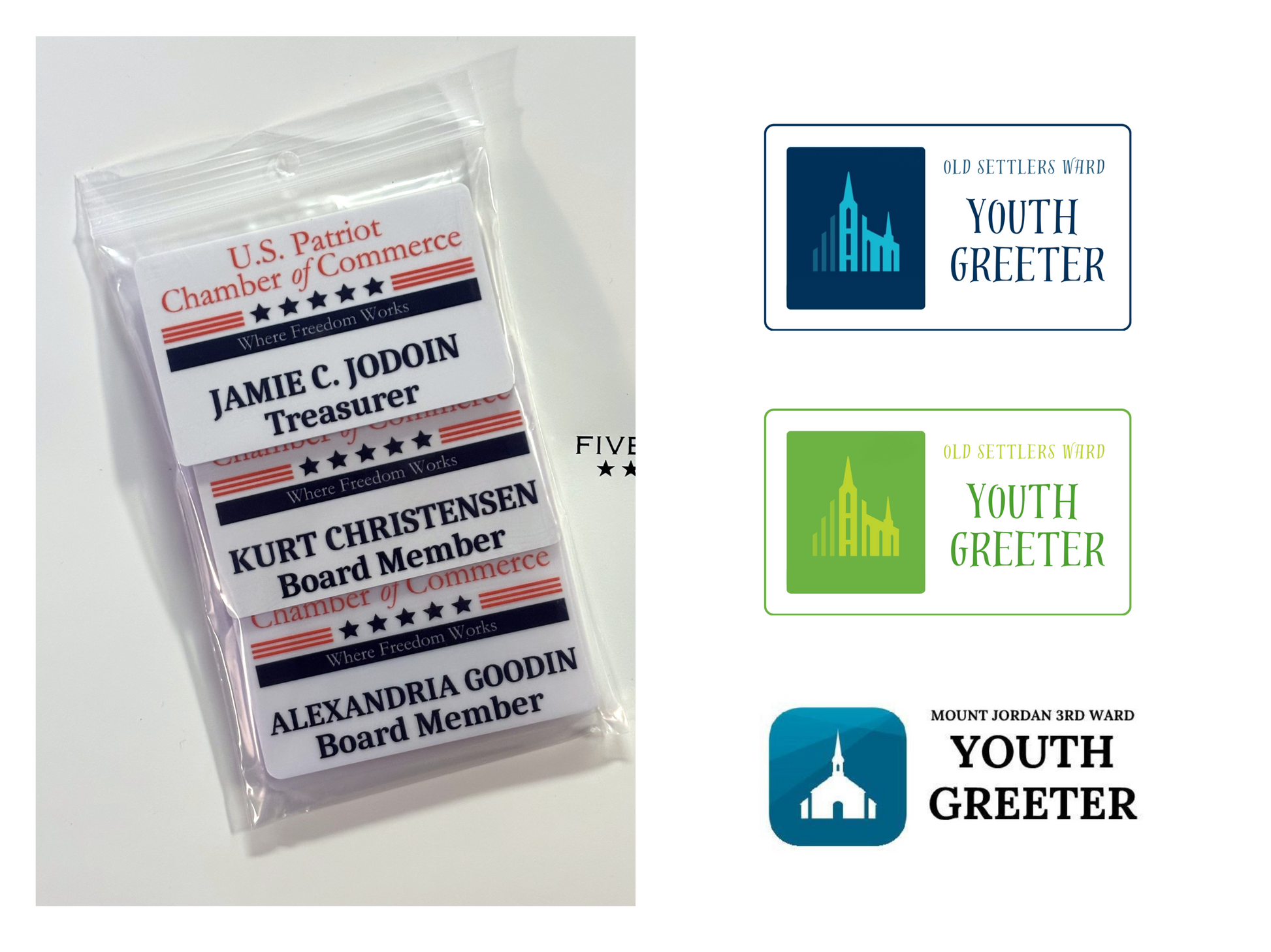 Name Badge with Magnet 3x2"