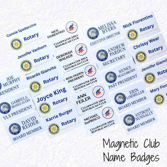 Name Badge with Magnet 3x2"