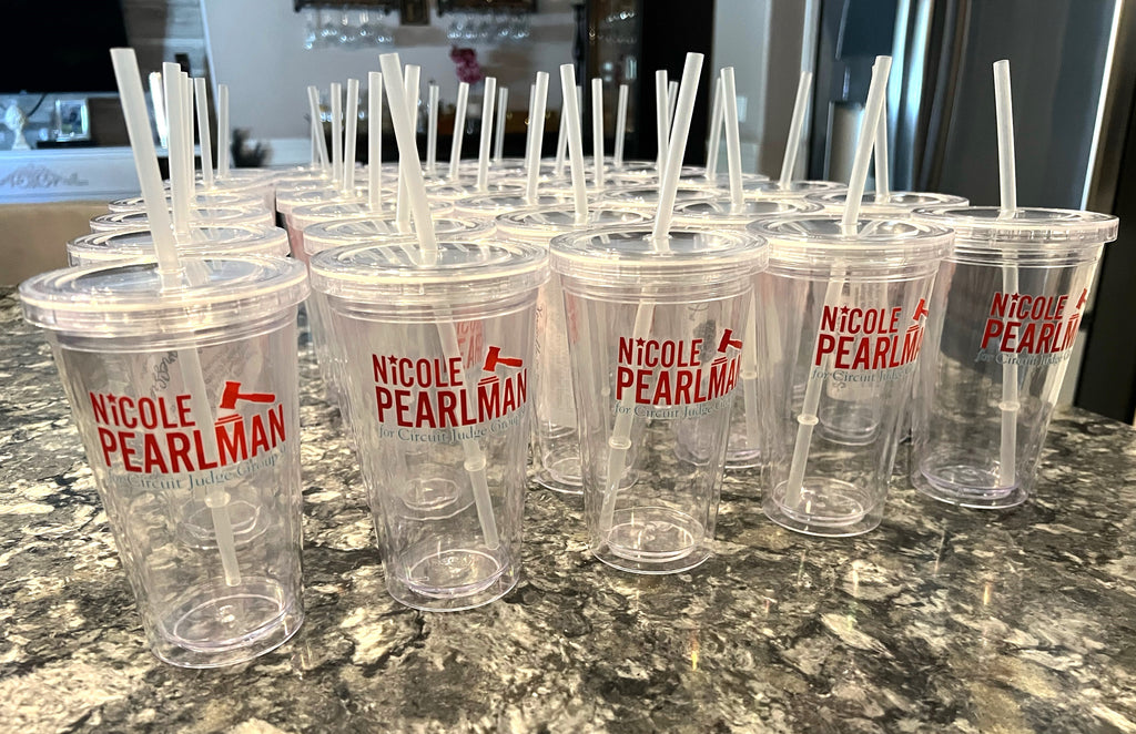 Clear Tumbler with Lid & Straw