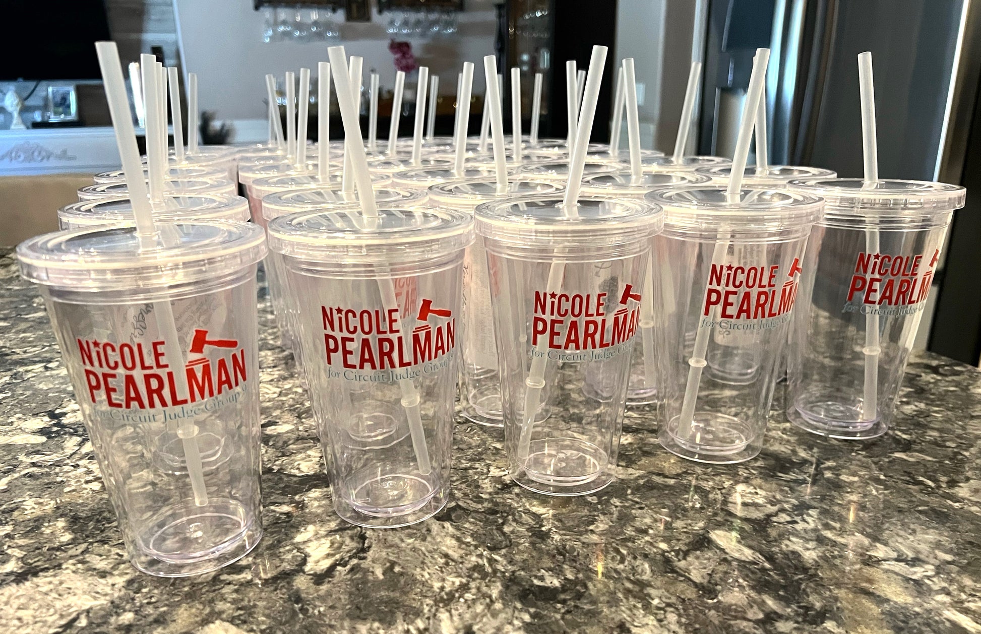 Clear Tumbler with Lid & Straw