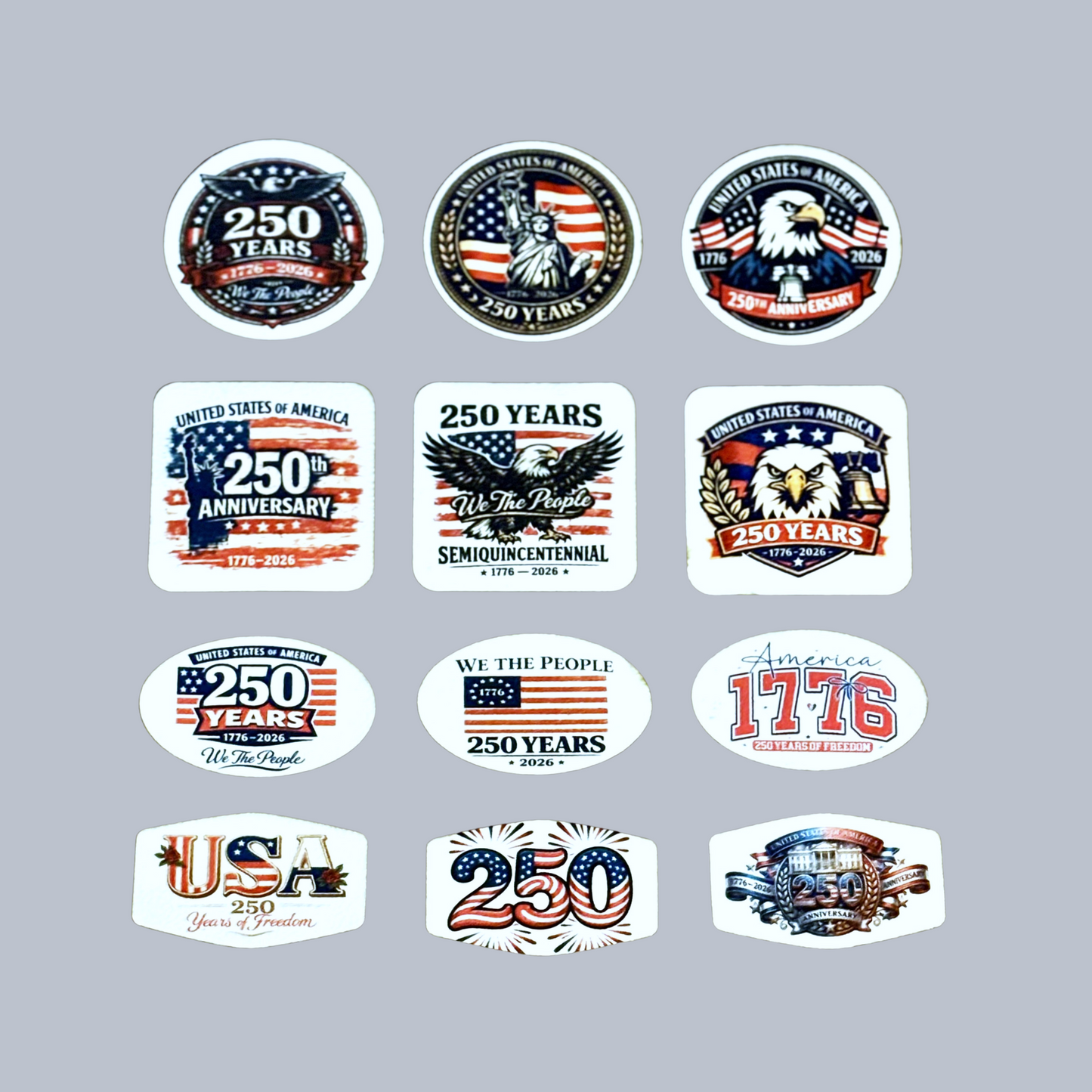 Patriotic PU Leather Hat Patches America 250th Birthday Merchandise