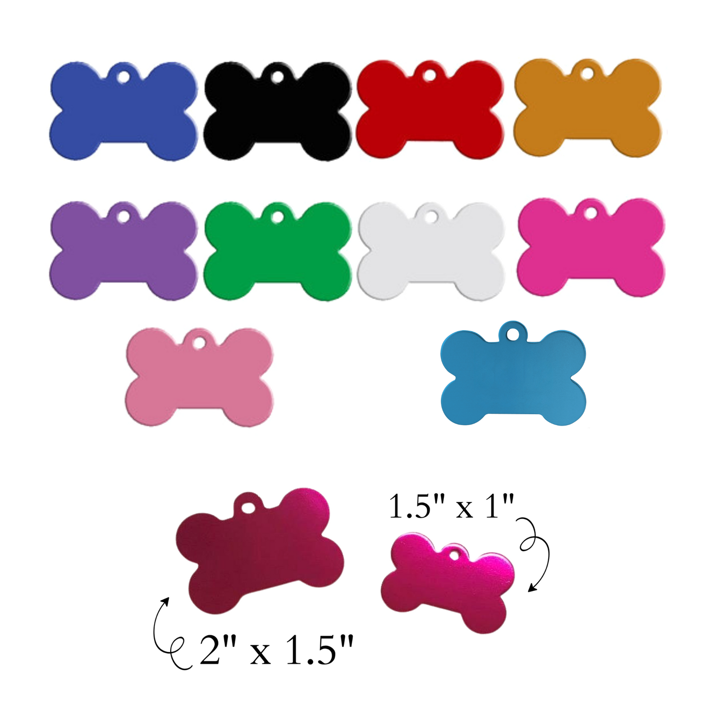 Personalized Pet ID Tags Bone
