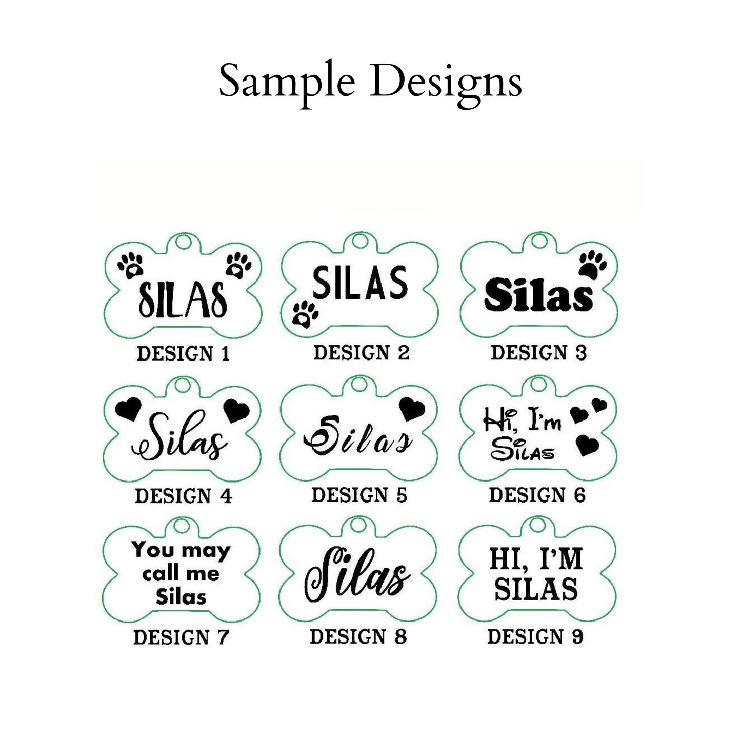 Personalized Pet ID Tags Bone