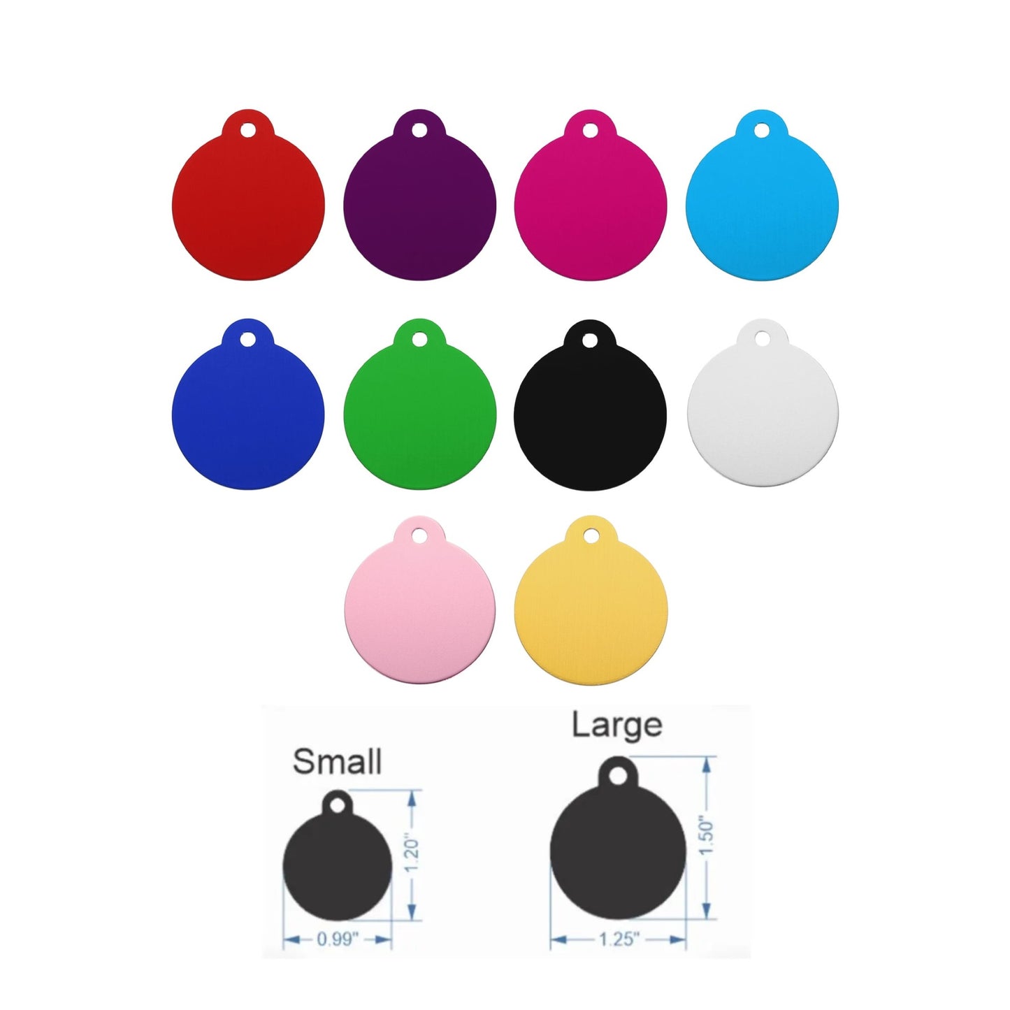 Personalized Pet ID Tags Round