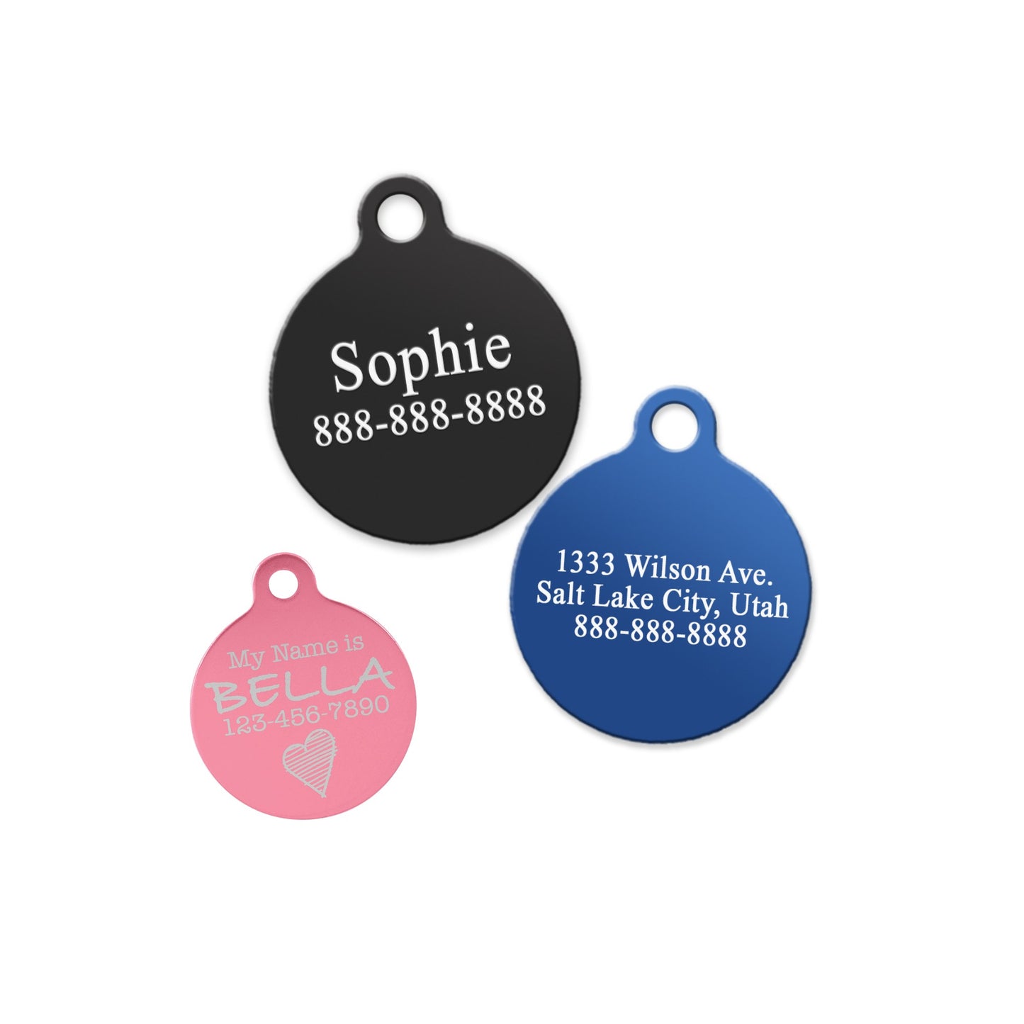Personalized Pet ID Tags Round