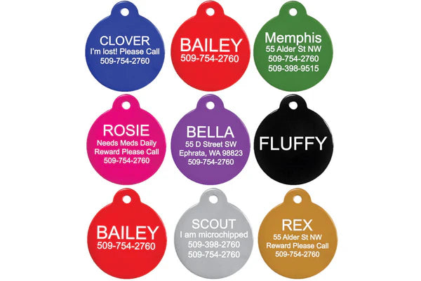 Personalized Pet ID Tags Round