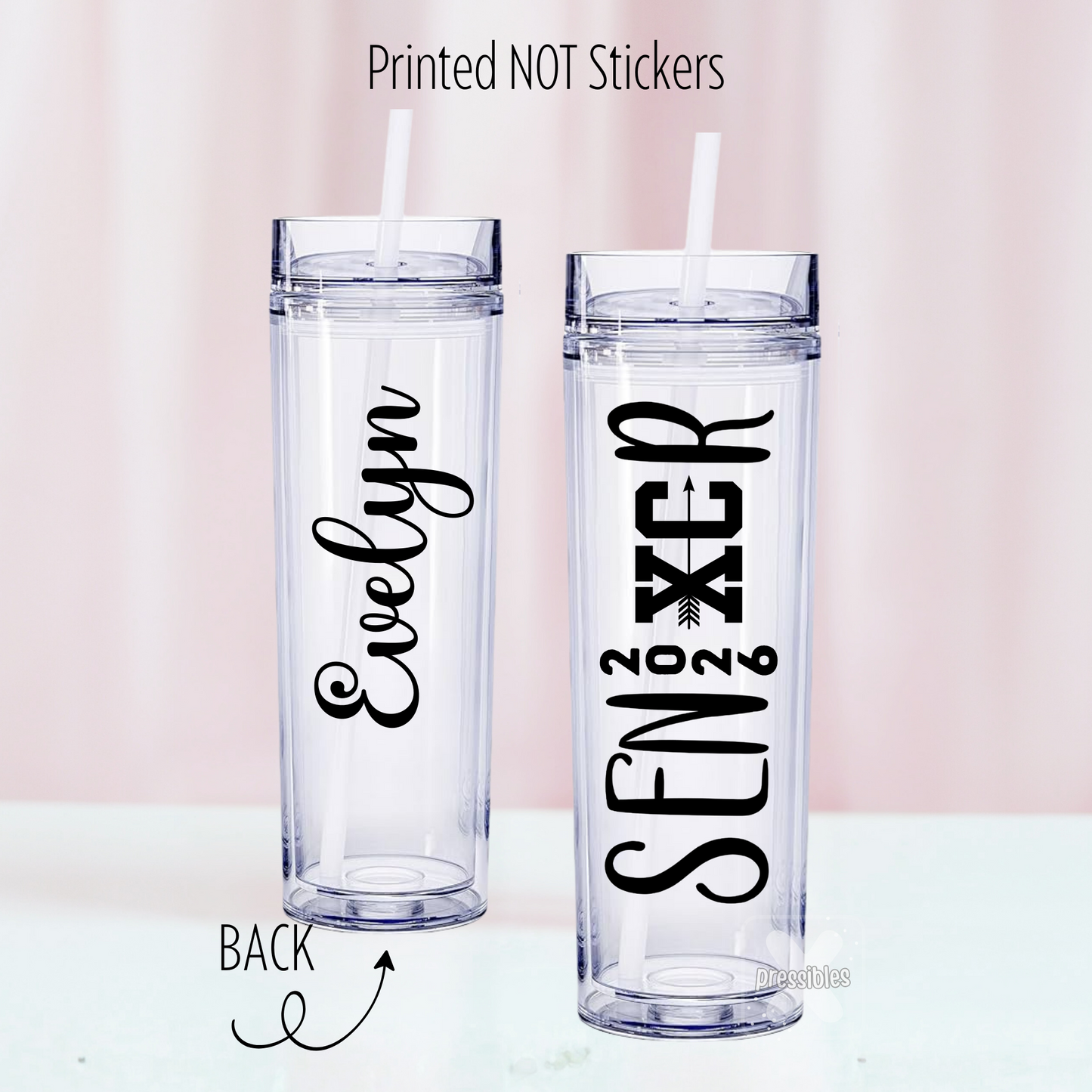 Senior Graduation Sports Personalzied Skinny Tumbler 18.5 oz