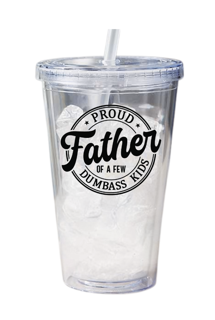 Clear Tumbler with Lid & Straw