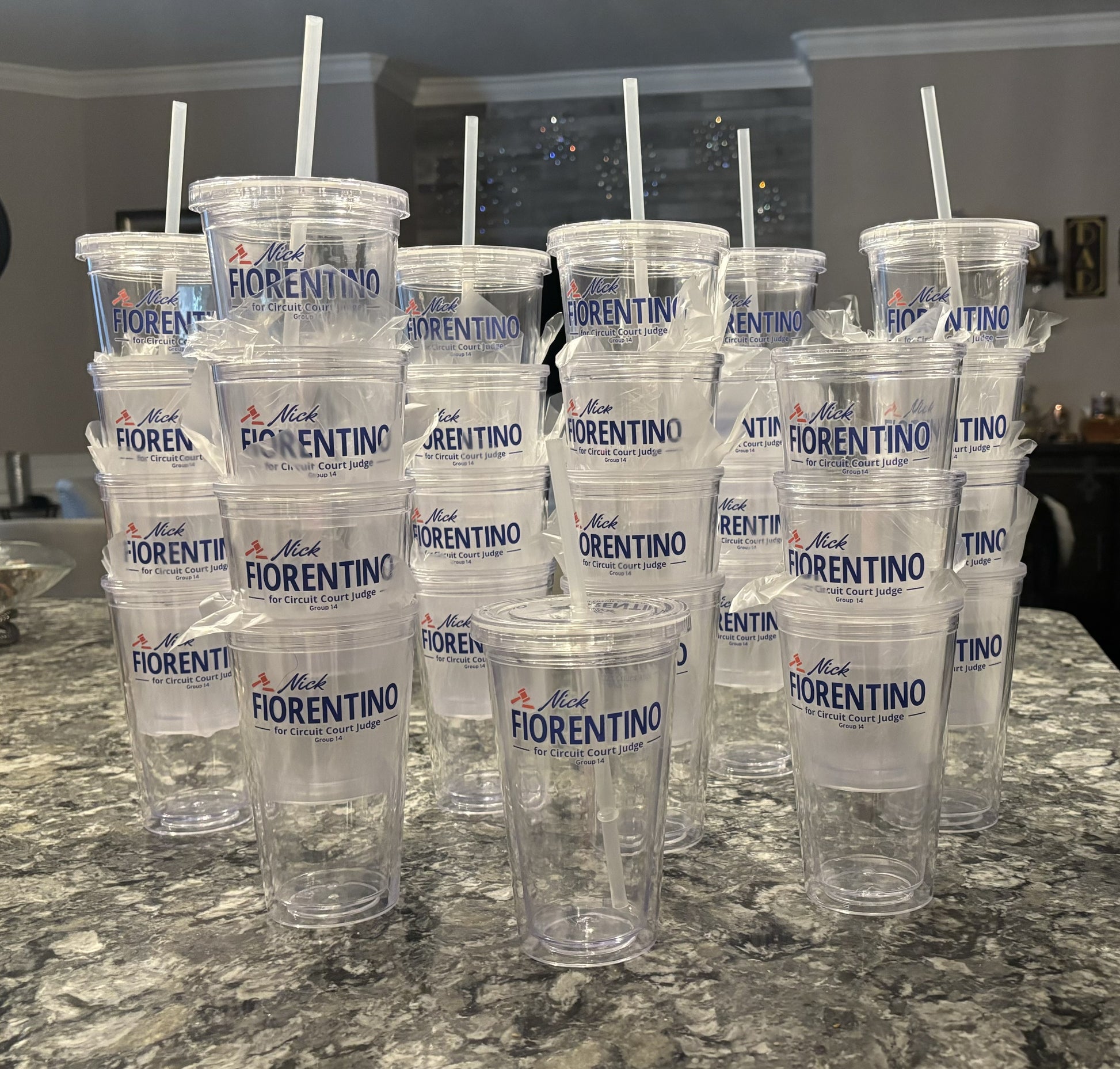 Clear Tumbler with Lid & Straw