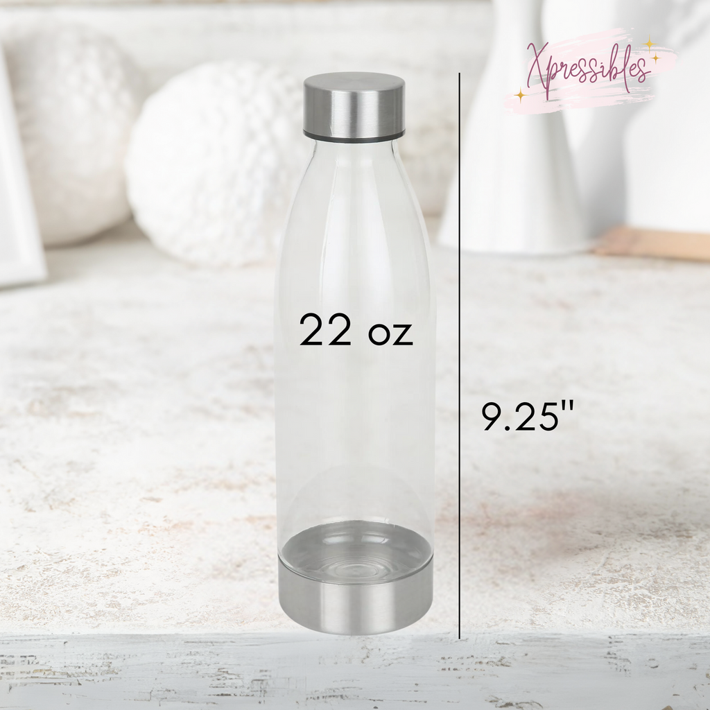 Water Bottle Stainless Steel Top 22oz