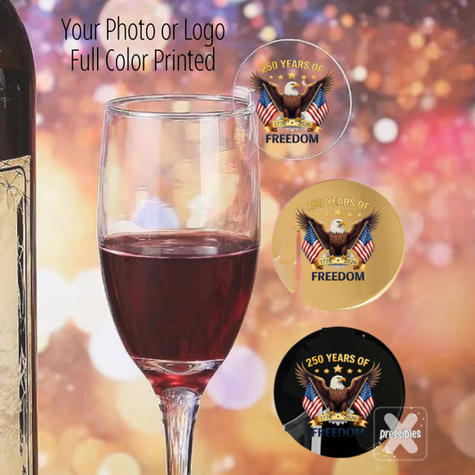 America 250th Patriotic Gala Wine Glass Tags