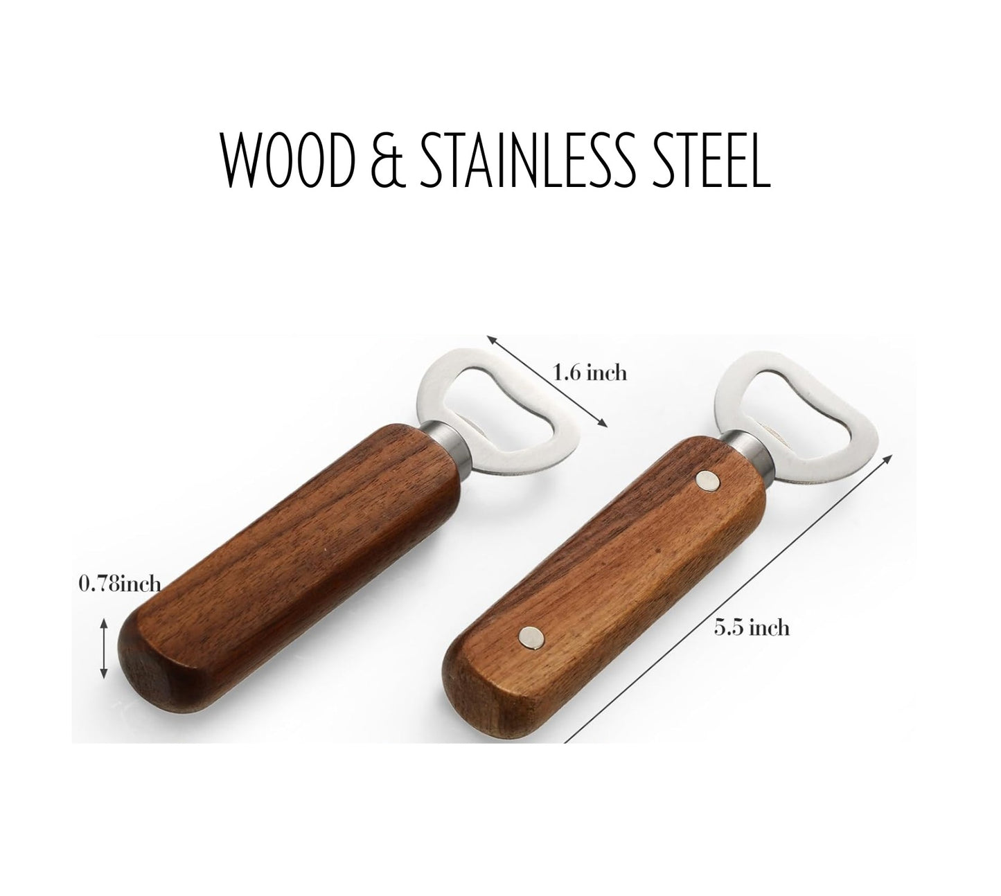 Wood Handle Bottle Opener Walnut