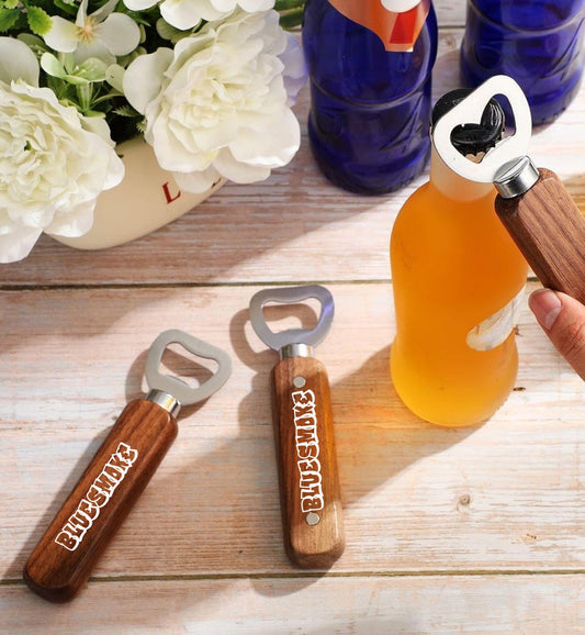 Wood Handle Bottle Opener Walnut